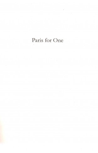 Paris For One And Other Stories - (PB)